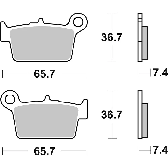 Pastilhas de Travão Trás SBS 861HF Beta Enduro / Motard / ALP 4.0 / Urban, Voge Rally e outras 2