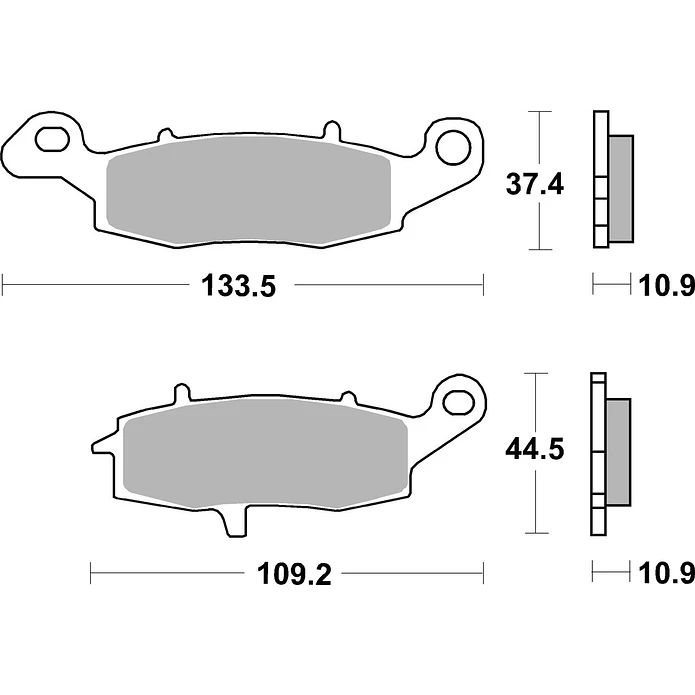 Pastilhas de Travão Trás SBS 886LS Kawasaki Vulcan / VN, Suzuki VL Intruder / C / M90 e outras 2