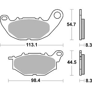 Pastilhas de Travão Frente SBS 931RST Yamaha MT-03 / YZF-R3