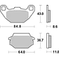 Pastilhas de Travão SBS 154MS Kymco Agility / People / Super 8, SYM HD / Joyride / GT e outras - vignette 2