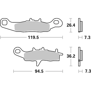 Pastilhas de Travão Frente SBS 726SI Kawasaki KX 85 / KX / KX 80