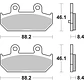 Pastilhas de Travão Trás SBS 182HF Suzuki AN Burgman - Thumbnail 2
