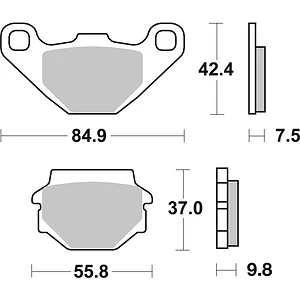 Pastilhas de Travão SBS 546SI Kawasaki KX