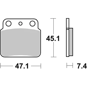 Pastilhas de Travão Trás SBS 649HF Suzuki LT-Z / LT-R / LT