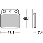 Pastilhas de Travão Trás SBS 649HF Suzuki LT-Z / LT-R / LT, Hyosung TE Rapier e outras - Thumbnail 2