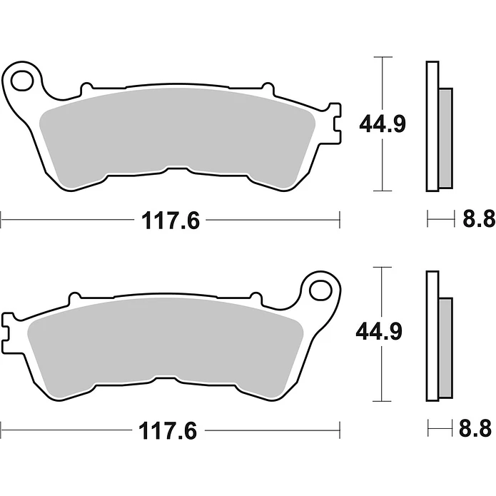 Pastilhas de Travão SBS 828LS Honda VFR / XL / NC / CBF / CB / NT / CBR / FJS Silver e outras 2