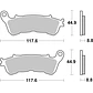 Pastilhas de Travão SBS 828LS Honda VFR / XL / NC / CBF / CB / NT / CBR / FJS Silver e outras - Thumbnail 2