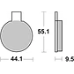 Pastilhas de Travão SBS 505HF Norton MK2 Commando / MK3 Commando - thumbnail 2