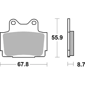Pastilhas de Travão SBS 570HF Yamaha SRX / FZR / FZ / XJ / RZ