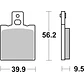 Pastilhas de Travão Trás SBS 646HF Honda NSR / CRM - thumbnail 2