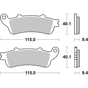 Pastilhas de Travão Trás SBS 722LS Honda ST