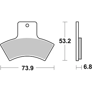 Pastilhas de Travão Trás SBS 755ATS Polaris Sportsman / Scrambler