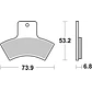Pastilhas de Travão Trás SBS 755ATS Polaris Sportsman / Scrambler / Trail / Magnum e outras - Thumbnail 2