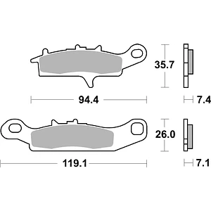 Pastilhas de Travão Frente SBS 801SI Kawasaki KFX / KVF Brute