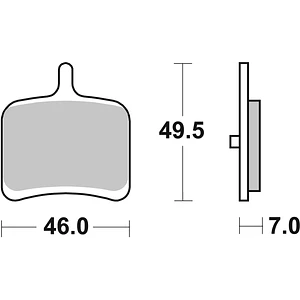 Pastilhas de Travão Trás SBS 857LS EBR RS / RX / SX, Buell R / CR