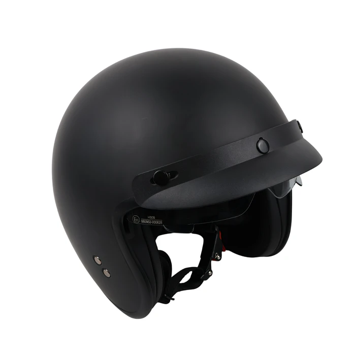 Capacete Jet Preto Mate C/ Viseira  2