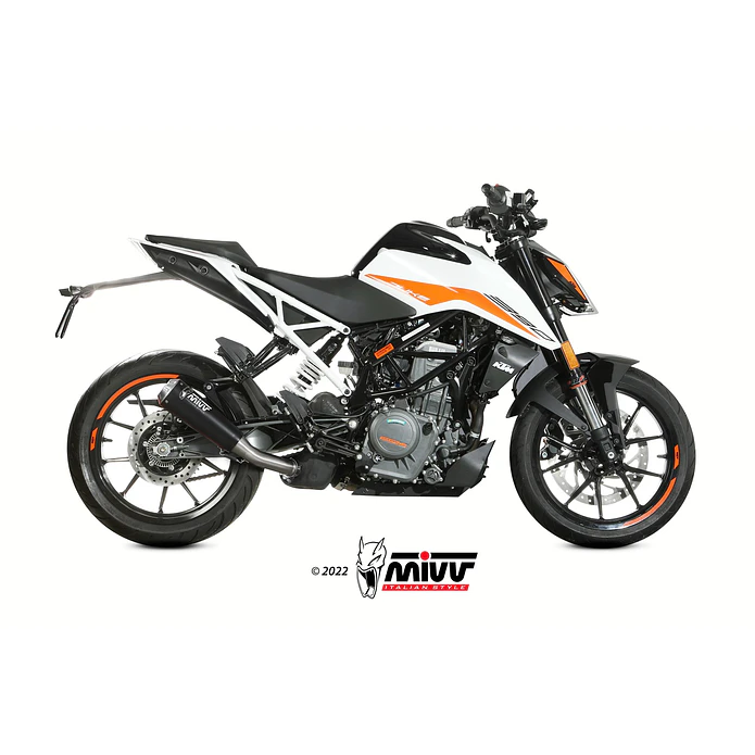 Ponteira de Escape MIVV X-M1 Inox Preto KTM 125 Duke 2021-2023 5