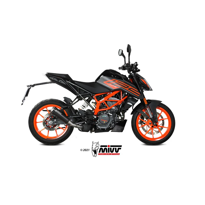 Ponteira de Escape MIVV X-M1 Inox Preto KTM 125 Duke 2021-2023 7