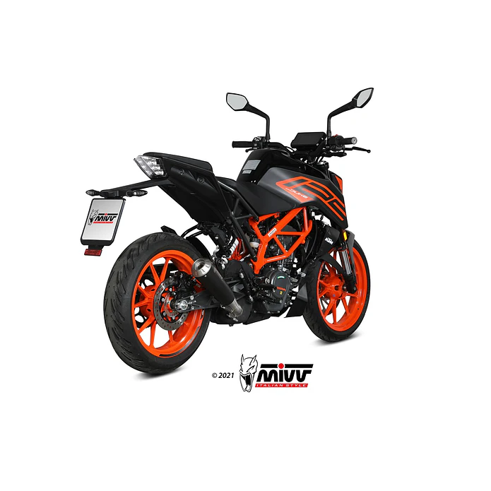 Ponteira de Escape MIVV X-M1 Inox Preto KTM 125 Duke 2021-2023 8