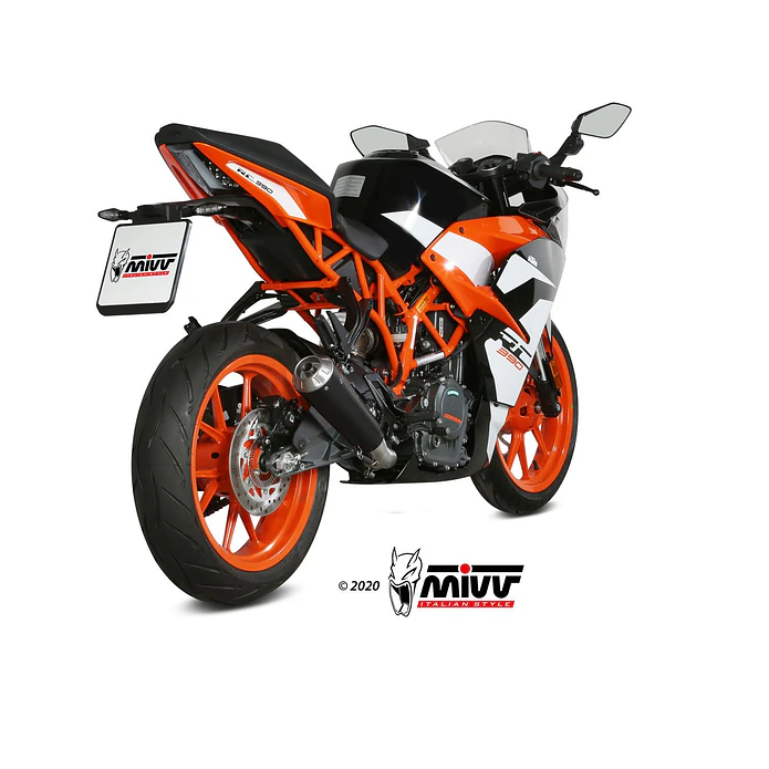 Ponteira de Escape MIVV X-M1 Inox Preto KTM 125 Duke 2017-2020 6