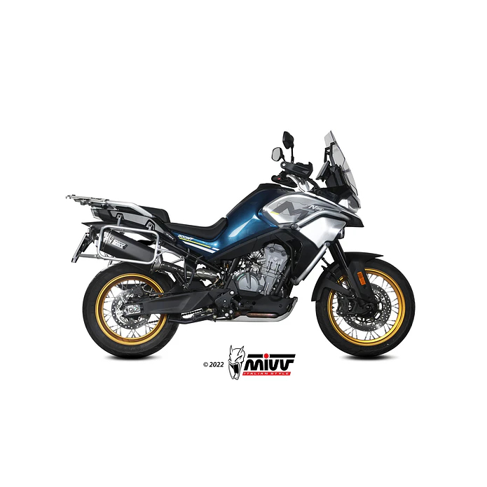 Ponteira de Escape MIVV Speed Edge Inox Preto CFMoto 800MT 2022-2026 6