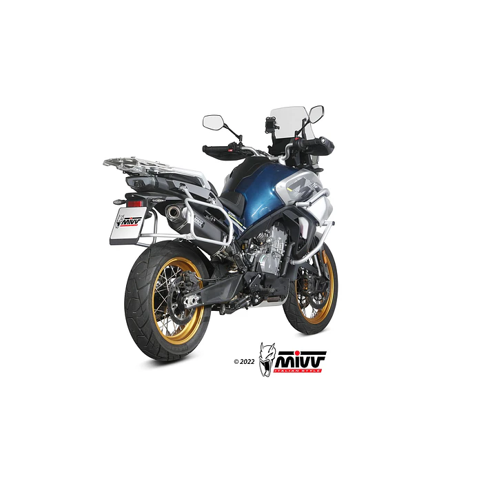 Ponteira de Escape MIVV Speed Edge Inox Preto CFMoto 800MT 2022-2026 7