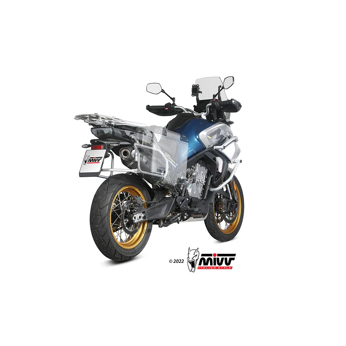 Ponteira de Escape MIVV Speed Edge Inox Preto CFMoto 800MT 2022-2026 9