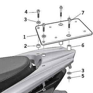 Kit Fixação Top Case SHAD Honda Vision 125 2011-2026 H0VS12ST