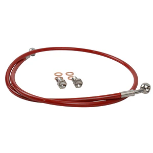 Kit Tubo Malha Aço Yamaha DT 50 LC / LCD / LCD Vermelho 