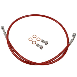Kit Tubo Malha Aço Yamaha DT 50 LC / LCD / LCD Vermelho 