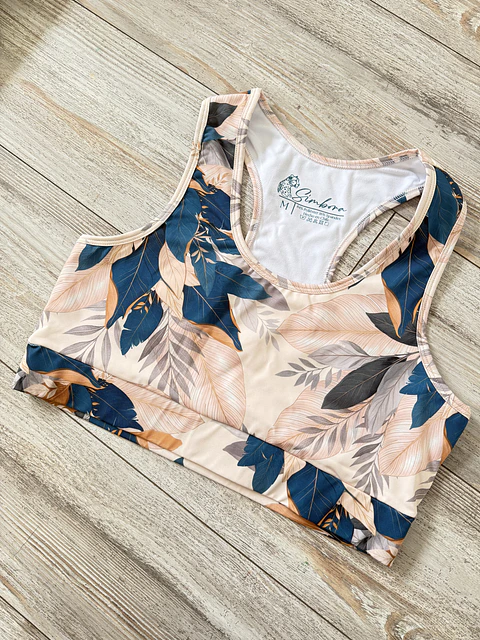 Peto Racerback Estampado Tropical