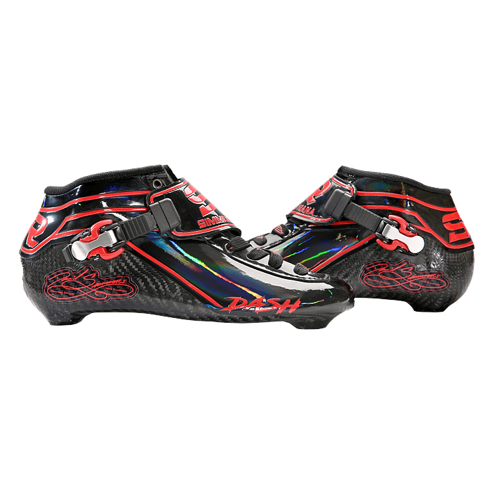 Botas para patines profesionales de velocidad DASH Black red 5