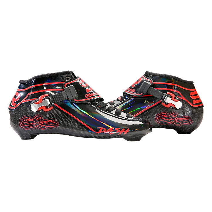 Botas para patines profesionales de velocidad DASH Black red 5