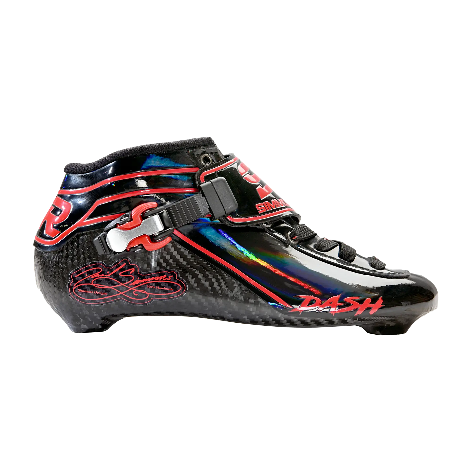 Botas profesionales para patinaje de velocidad DASH Black red 1