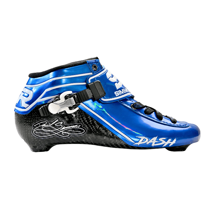 Botas para patines profesionales de velocidad DASH Blue White 1