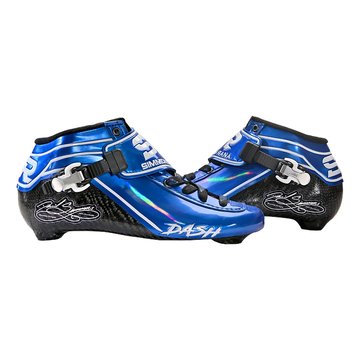 Botas para patines profesionales de velocidad DASH Blue White 4