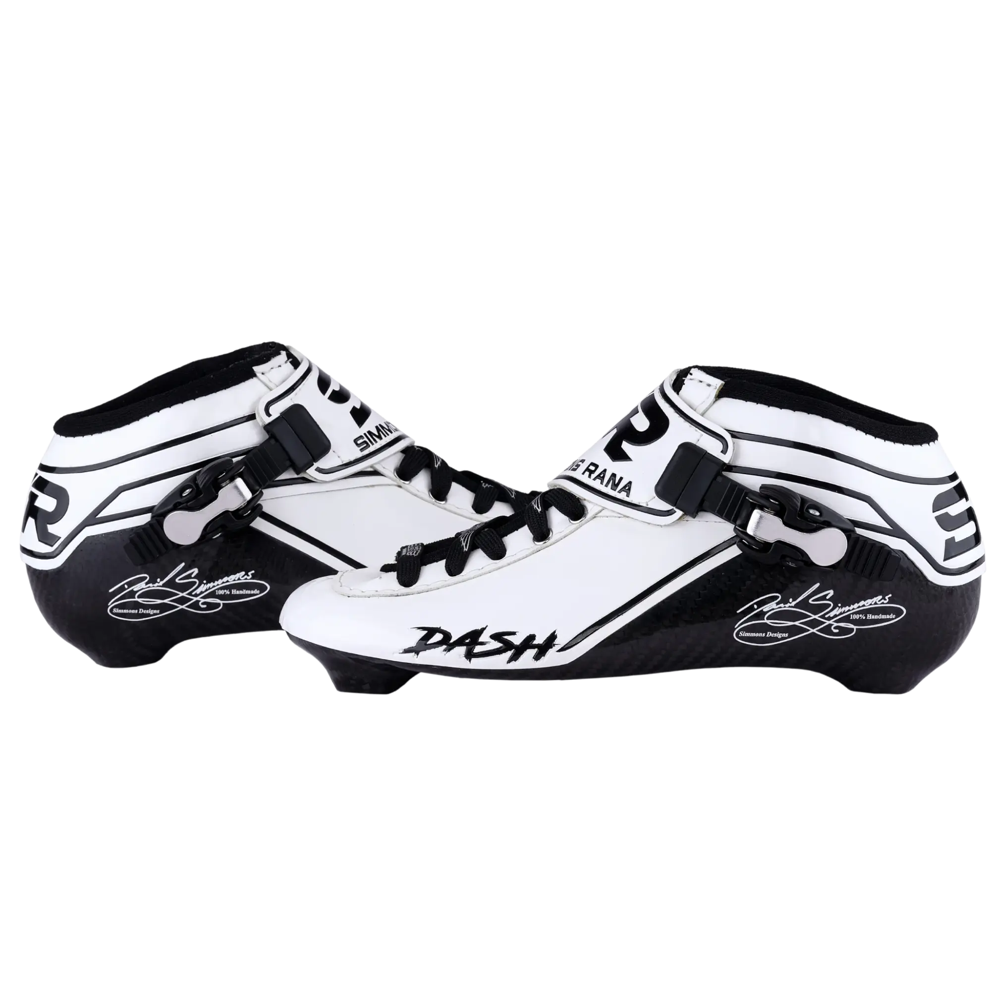 Botas profesionales para patinaje de velocidad DASH White Black 4