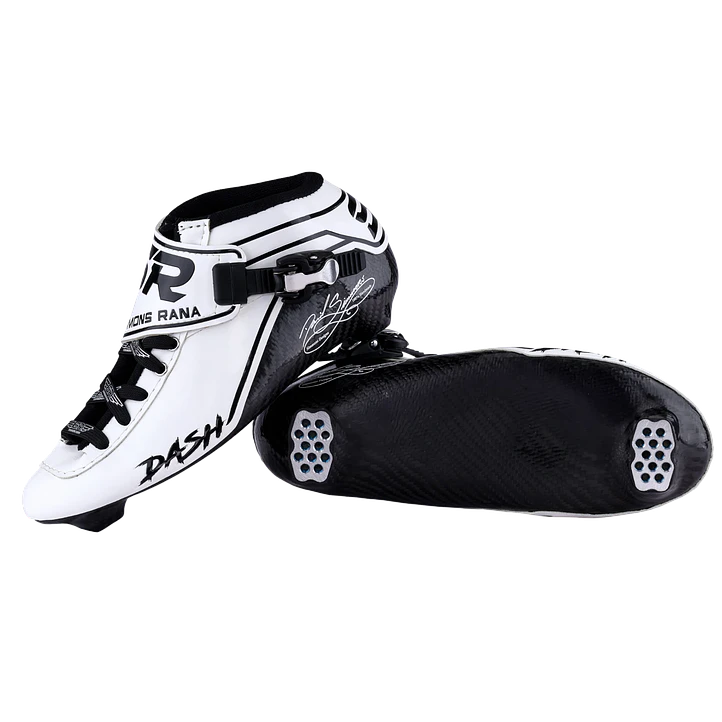 Botas para patines profesionales de velocidad DASH White Black 5