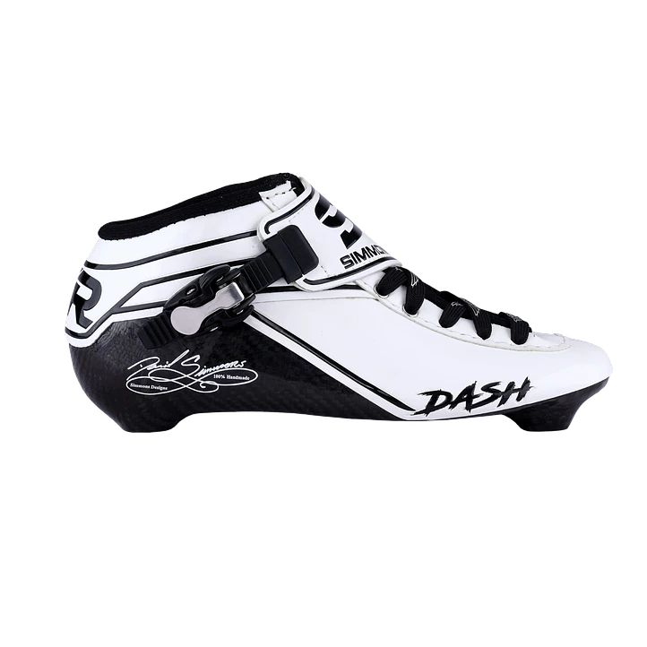 Botas para patines profesionales de velocidad DASH White Black 1