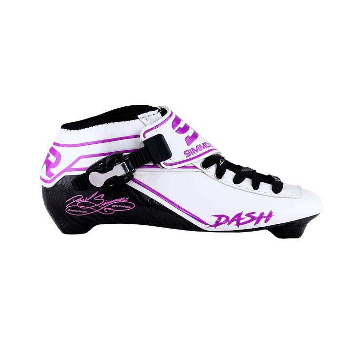 Botas para patines profesionales de velocidad DASH White Purple 1