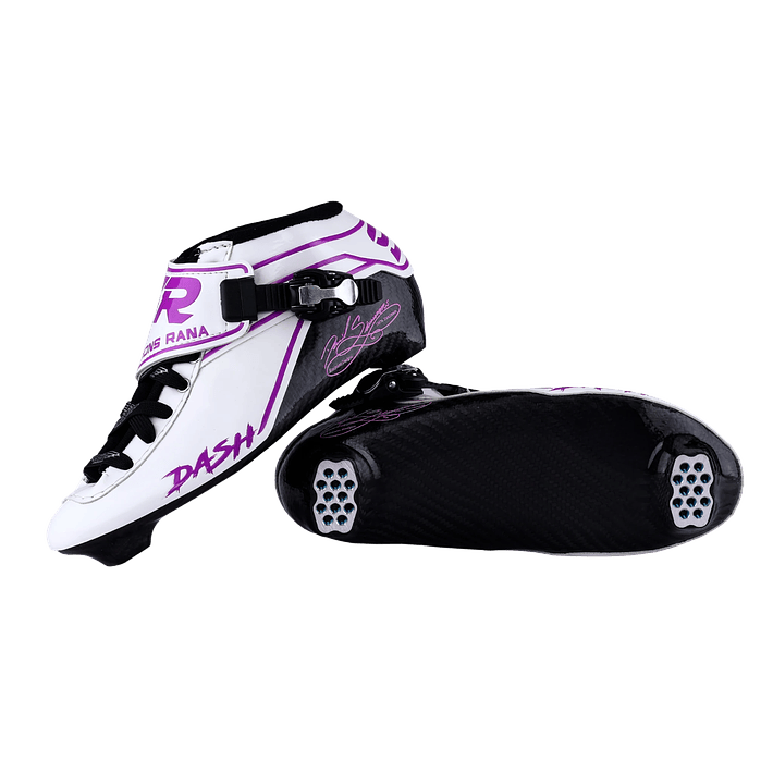 Botas para patines profesionales de velocidad DASH White Purple 4