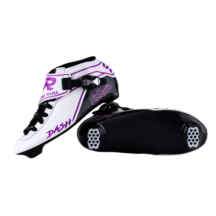 Botas para patines profesionales de velocidad DASH White Purple 4