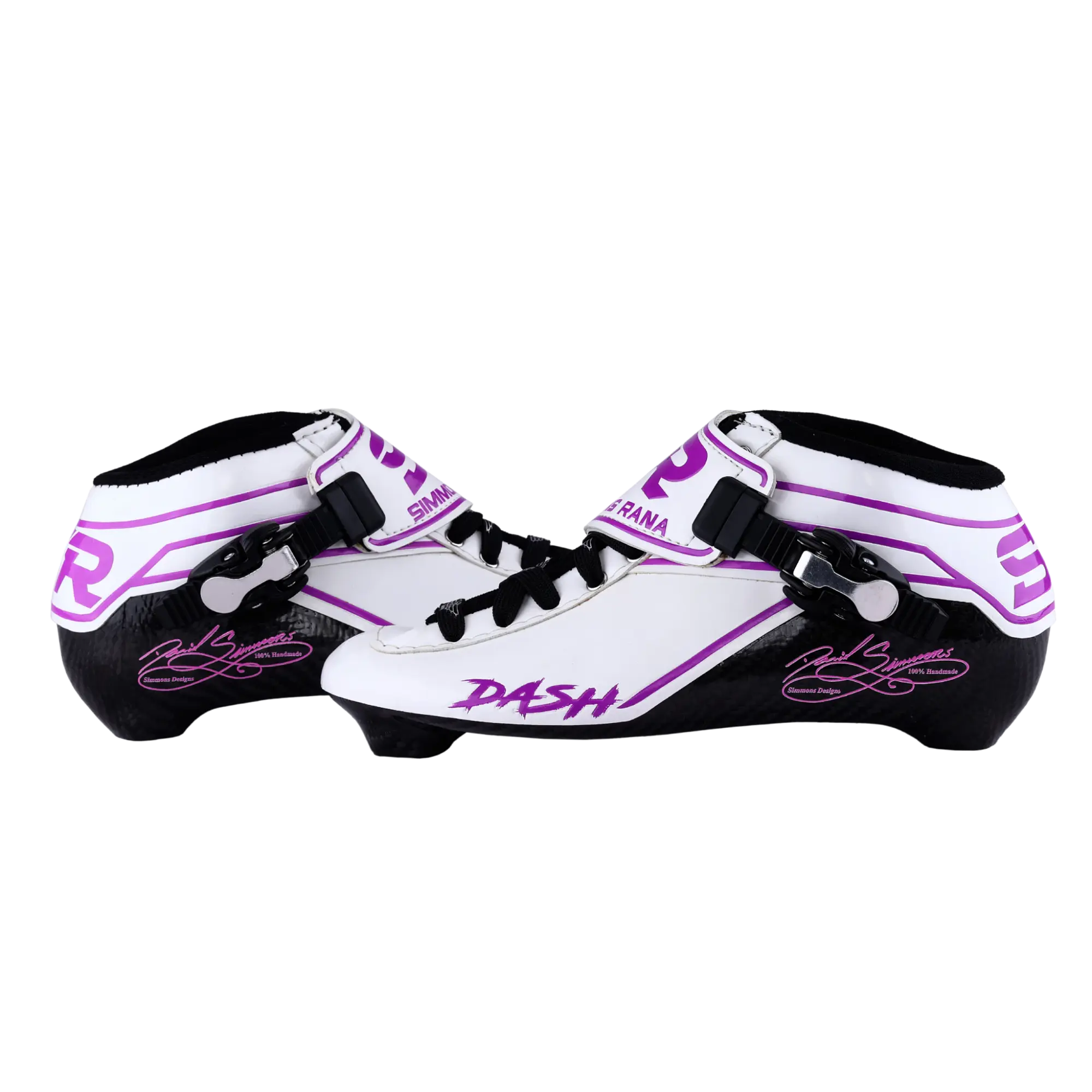 Botas profesionales para patinaje de velocidad DASH 70% Carbono White Purple 5