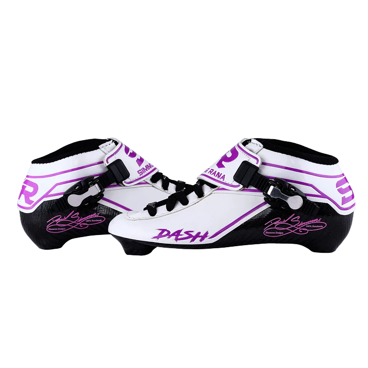 Botas para patines profesionales de velocidad DASH White Purple 5