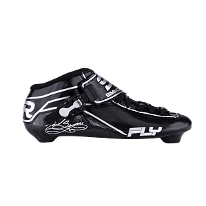 Botas para patines profesionales de velocidad FLY Black Silver