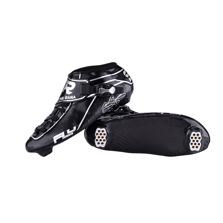 Botas para patines profesionales de velocidad FLY Black Silver 5