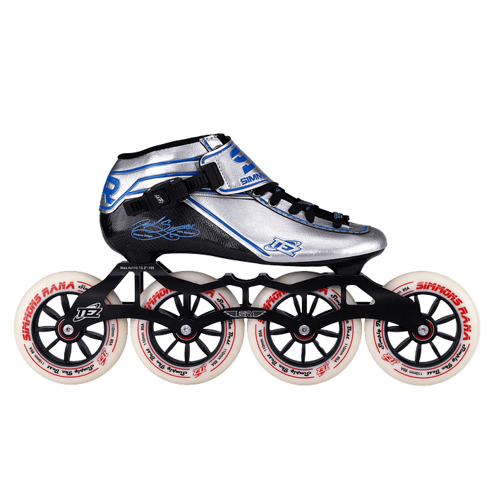 Patines profesionales de velocidad para iniciación TEZ SILVER BLUE 1