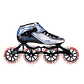 Patines profesionales de velocidad para iniciación TEZ SILVER BLUE - Miniatura 1