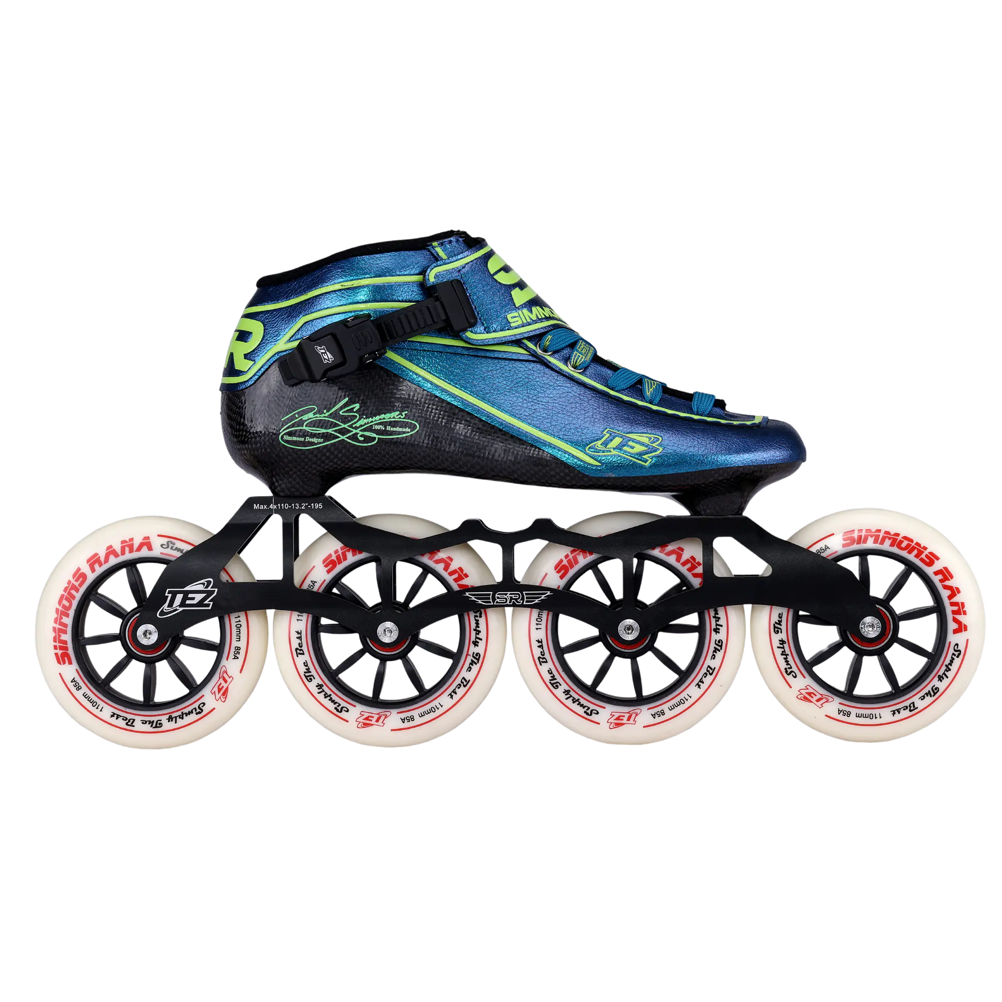 Patines profesionales de velocidad para iniciación TEZ SILVER BLUE 3