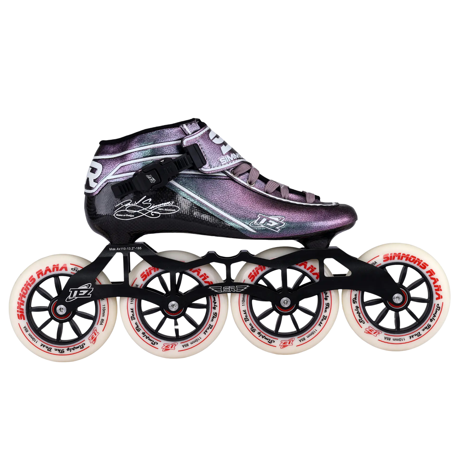 Patines profesionales de velocidad para iniciación TEZ SILVER BLUE 5